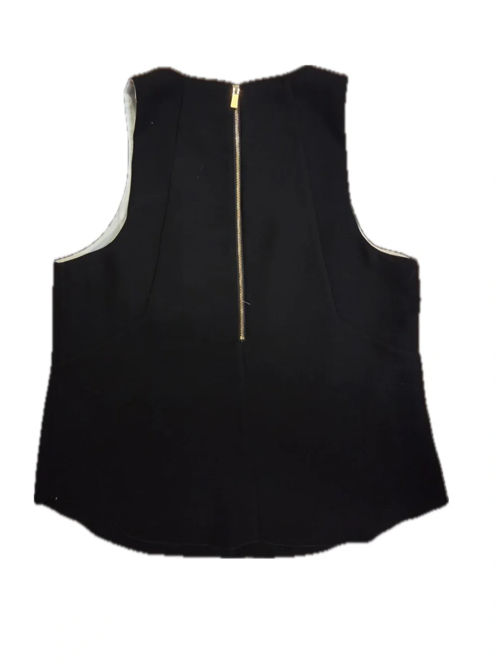 Vince Camuto Laser Cut Design Cream and Black Women Top - Picture 2 of 6
